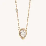 Coastal Grit Dainty Jewel Necklace Teardrop