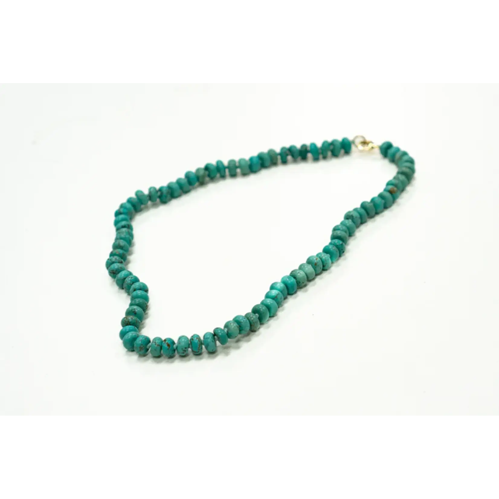 Coastal Grit Clearwater Beaded Necklace Turquoise 19"