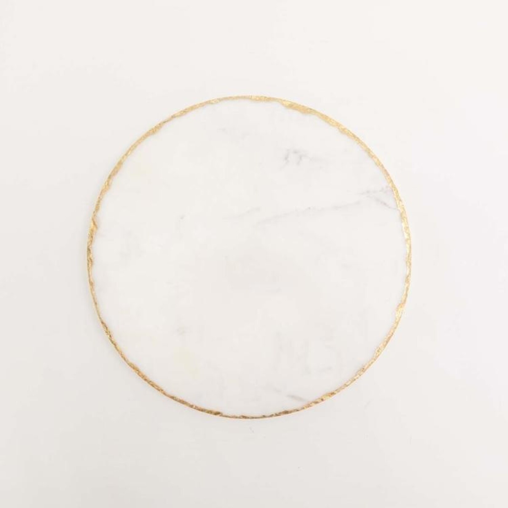 Mary Square Board Cheese Round Marble & Gold
