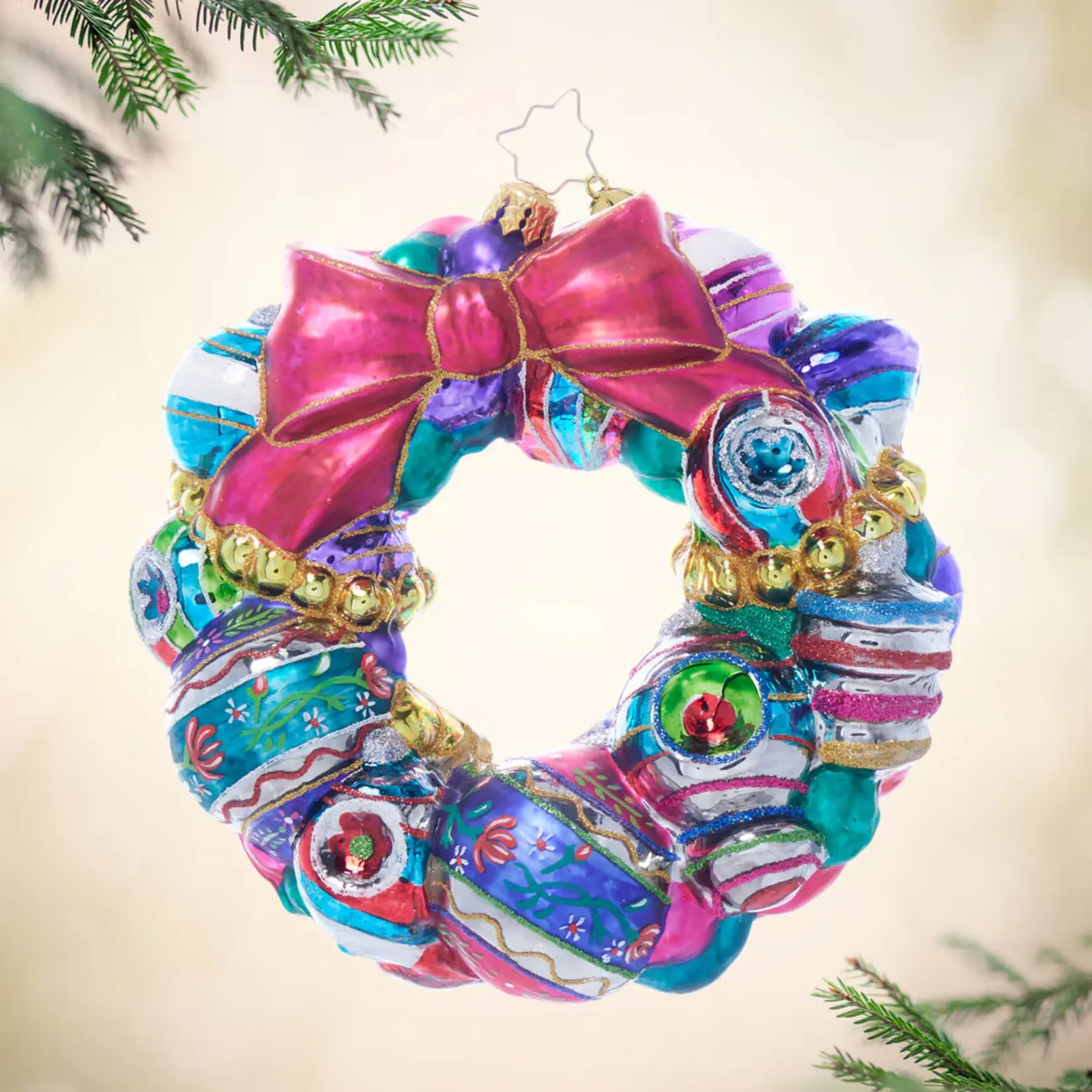 Christopher Radko Vintage Holiday Wreath