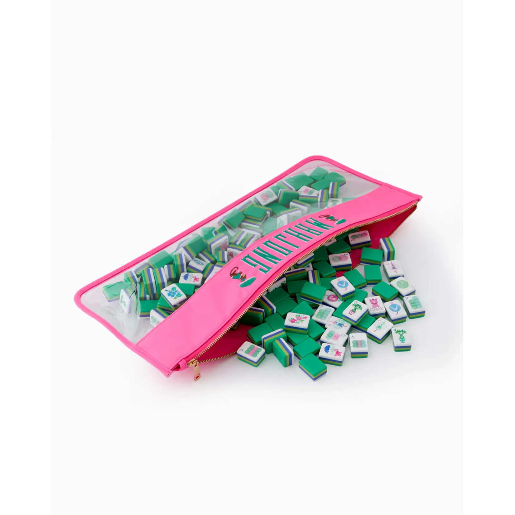 Oh My Mahjong Pink Monkey Mahjong Tile Storage Bag