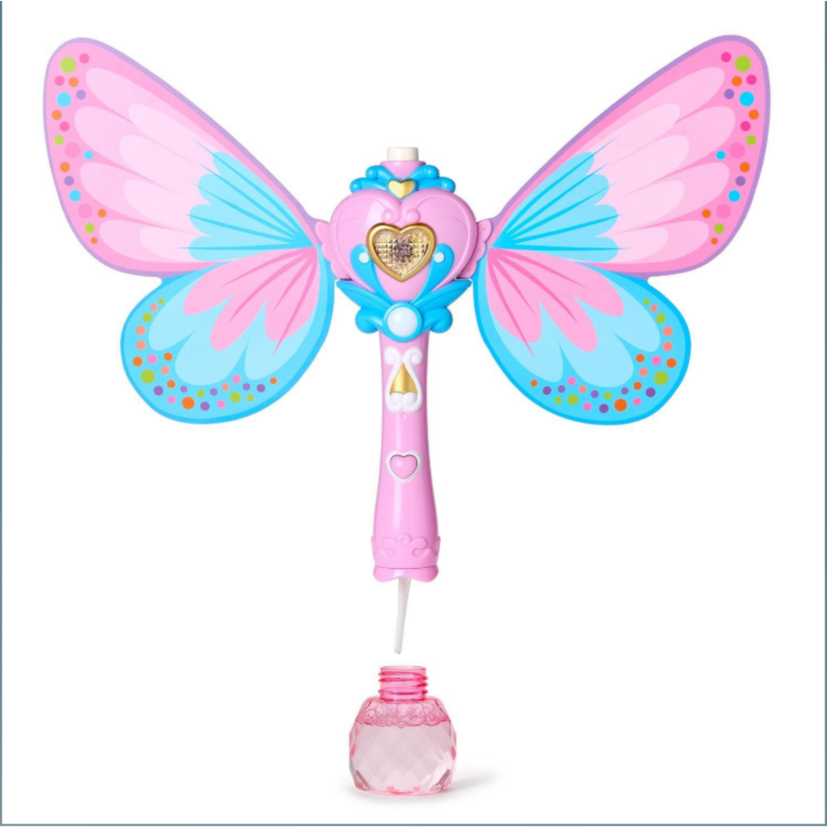 Two's Company Fairy Butterfly LED Illuminating Bubble Wand Blower