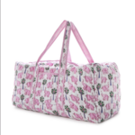Two's Company Lucky Elephant Printed Cotton Quilted Weekender Bag