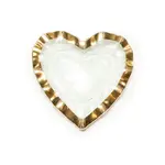 Annieglass Annieglass Ruffle Heart Bowl Gold, 8"