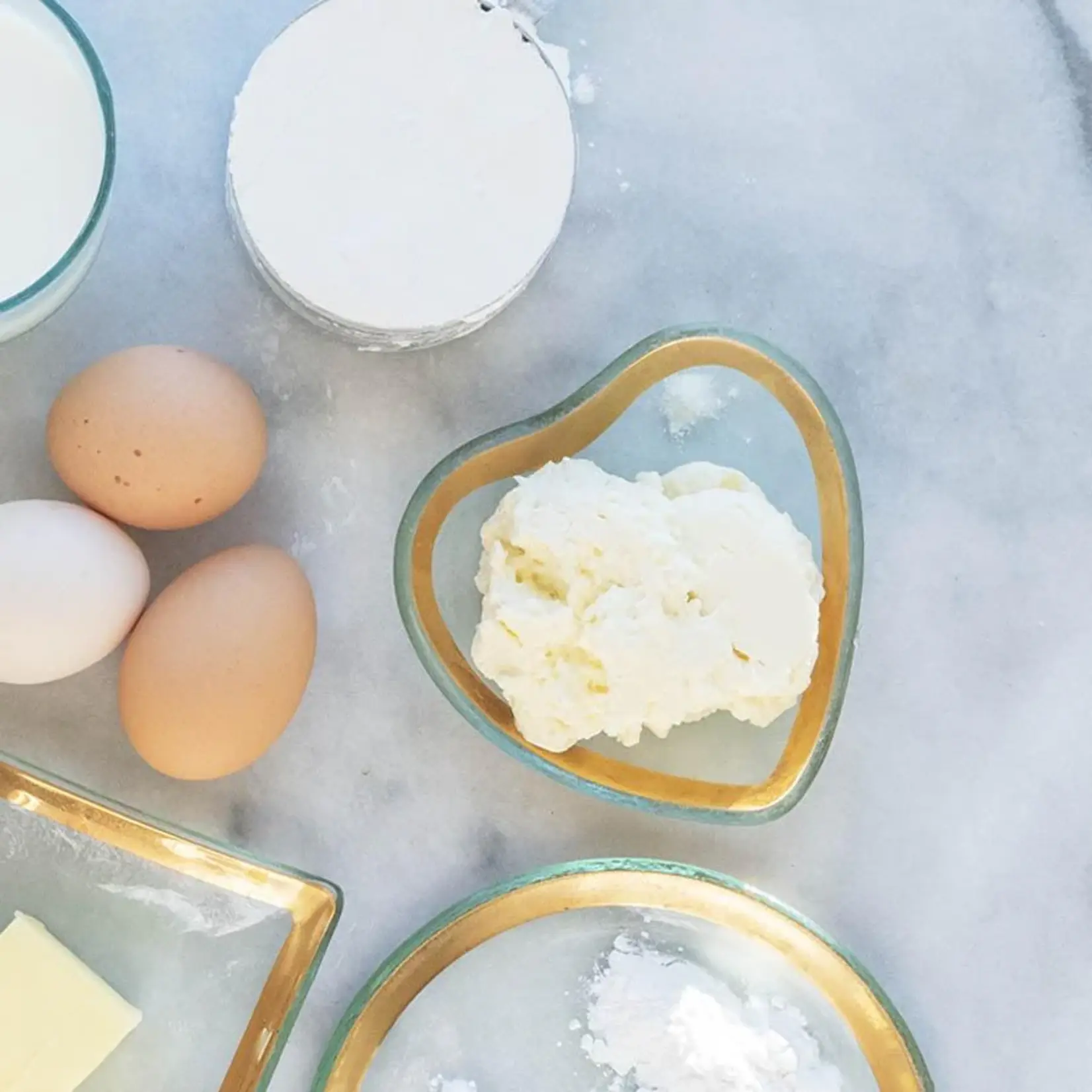 Annieglass Annieglass Heart Small Bowl Roman Antique Gold, 5"