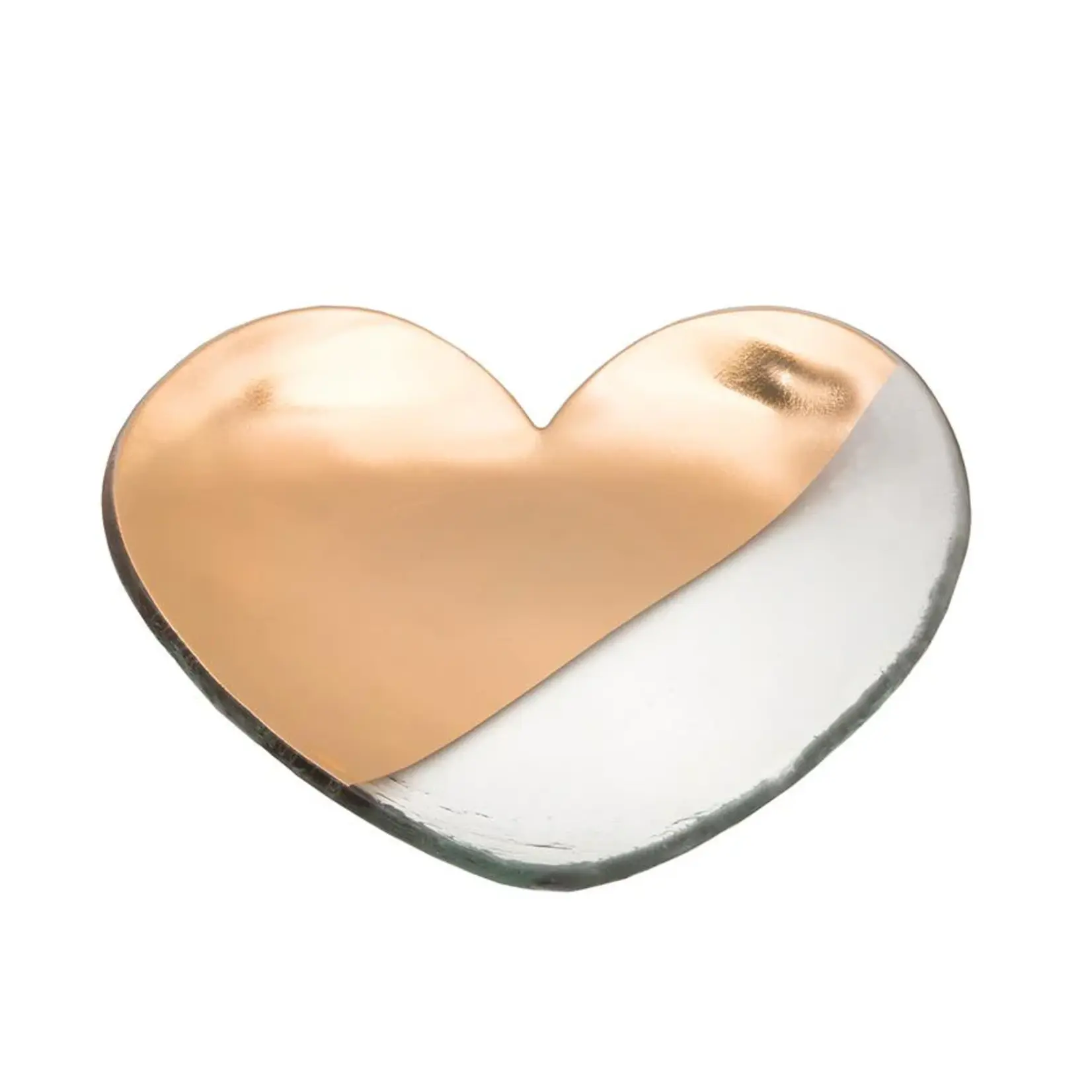 Annieglass Annieglass Mod Heart Plate Gold,  7"