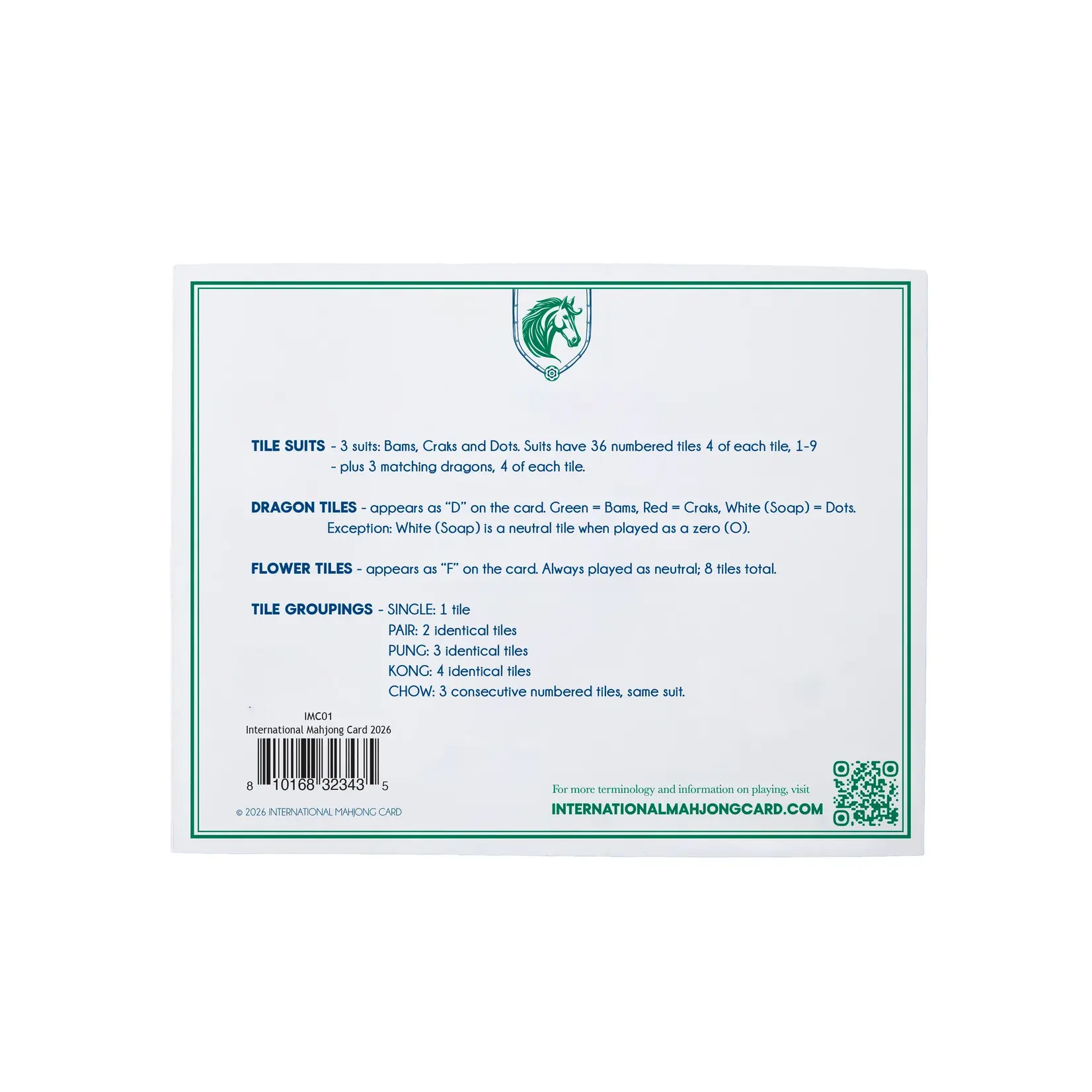 Oh My Mahjong International Mahjong Card