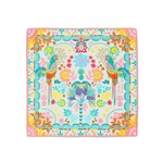 Two's Company Babouchka Blanc Print Mini Square Scarf Designed by Wild Paris