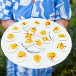 Vietri Pietra Serena Deviled Egg Tray