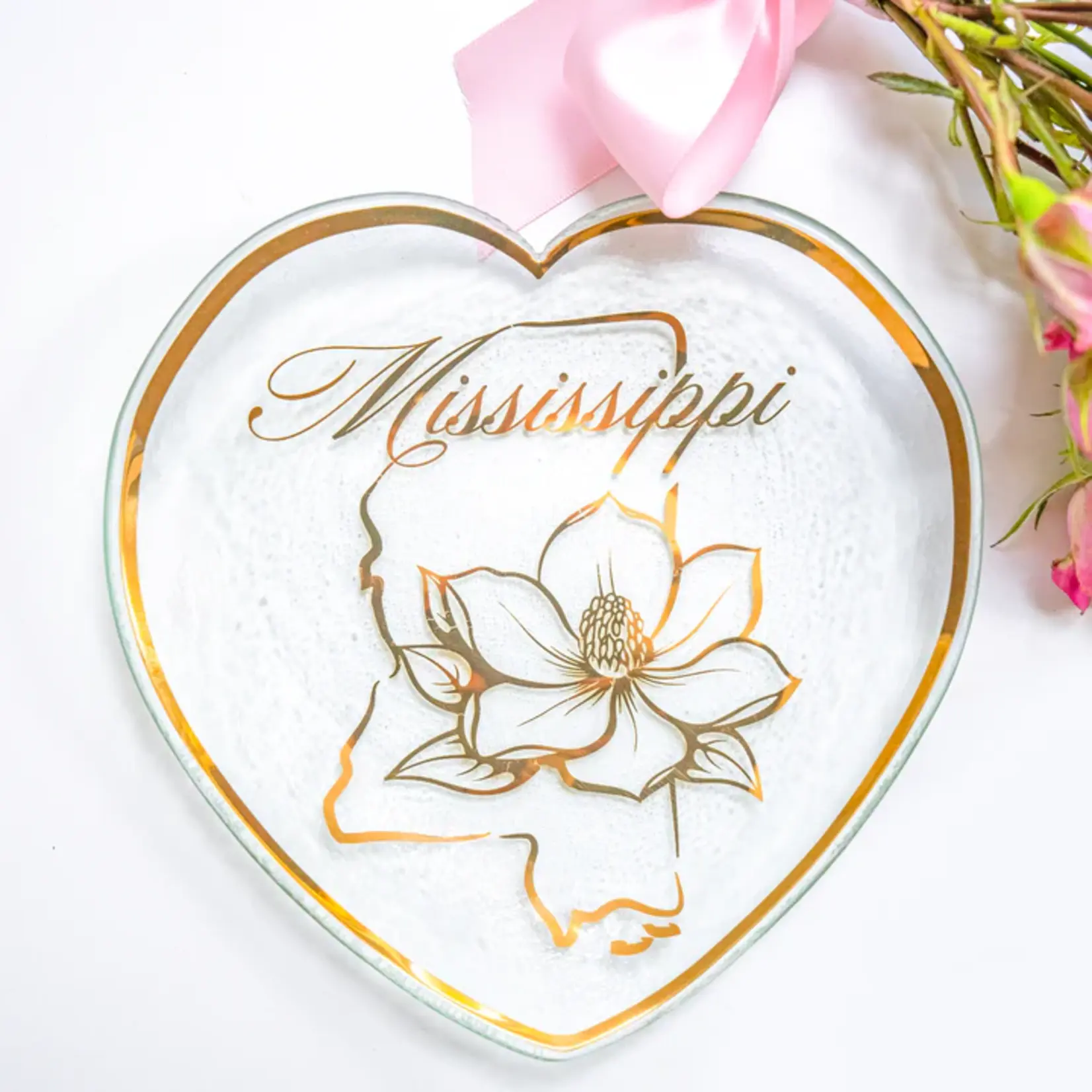 Annieglass Mississippi Heart Plate