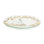 Annieglass Bunny Oval Tray
