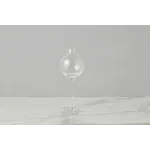 Etu Home Clear Wine Glass Shaped Flower Vase, Small