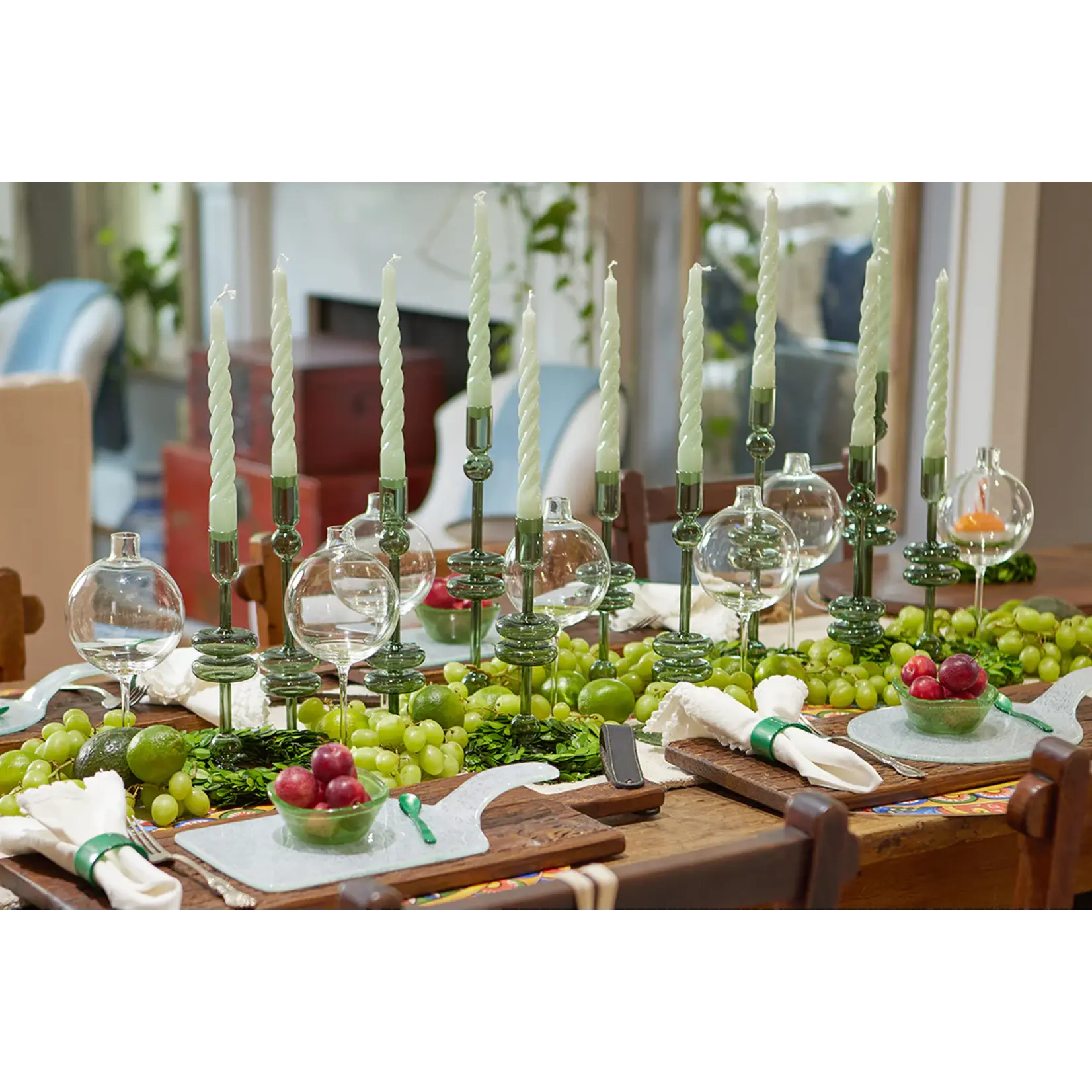 Etu Home Clear Wine Glass Shaped Flower Vase, Medium