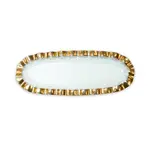 Annieglass Ruffle Medium Oval Tray Gold