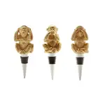 Two's Company Three Wise Monkey Bottle Stoppers