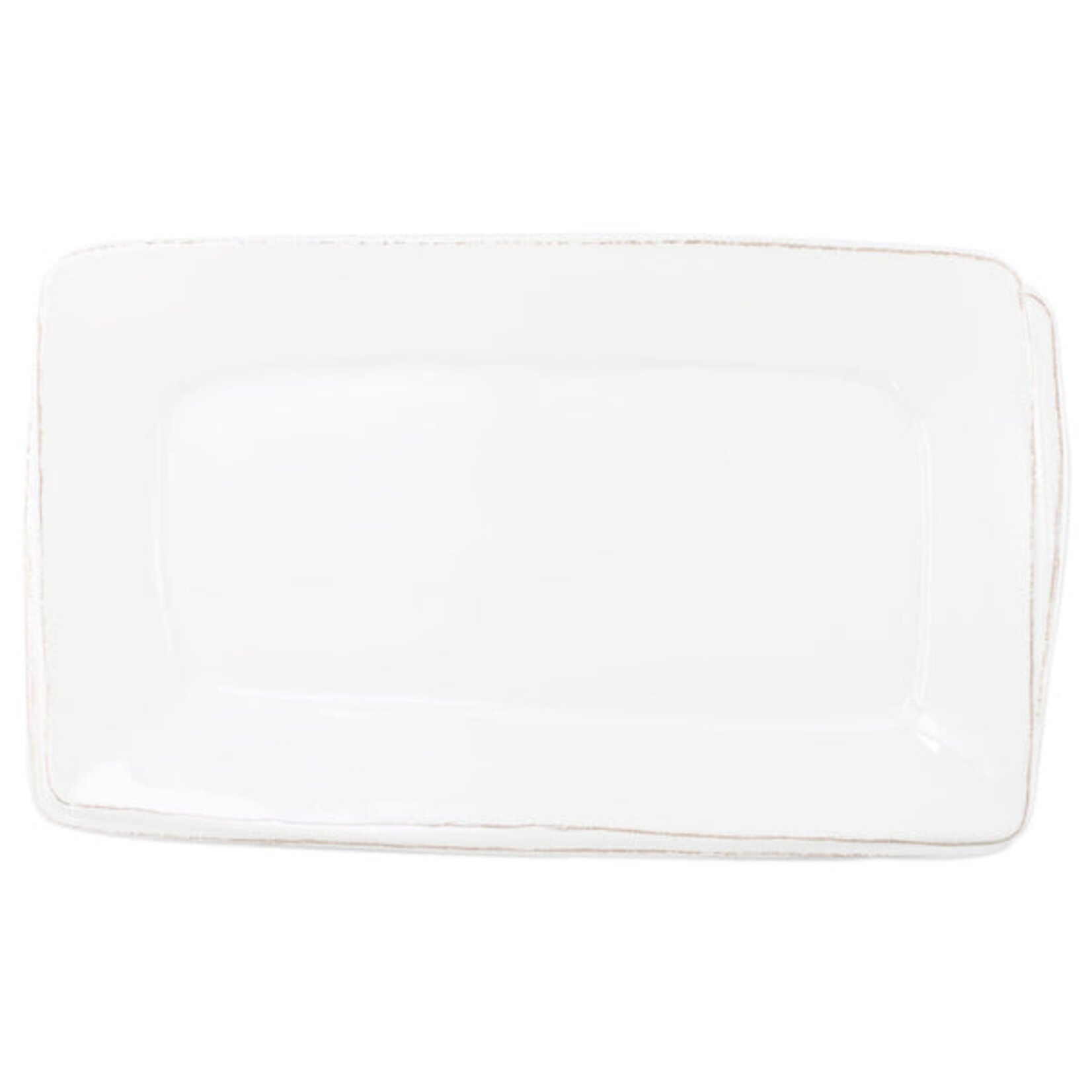Vietri Lastra Melamine White Rectangular Platter