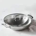 Le Creuset Classic Stainless Steel Wok with Glass Lid, 4.5 Qt.