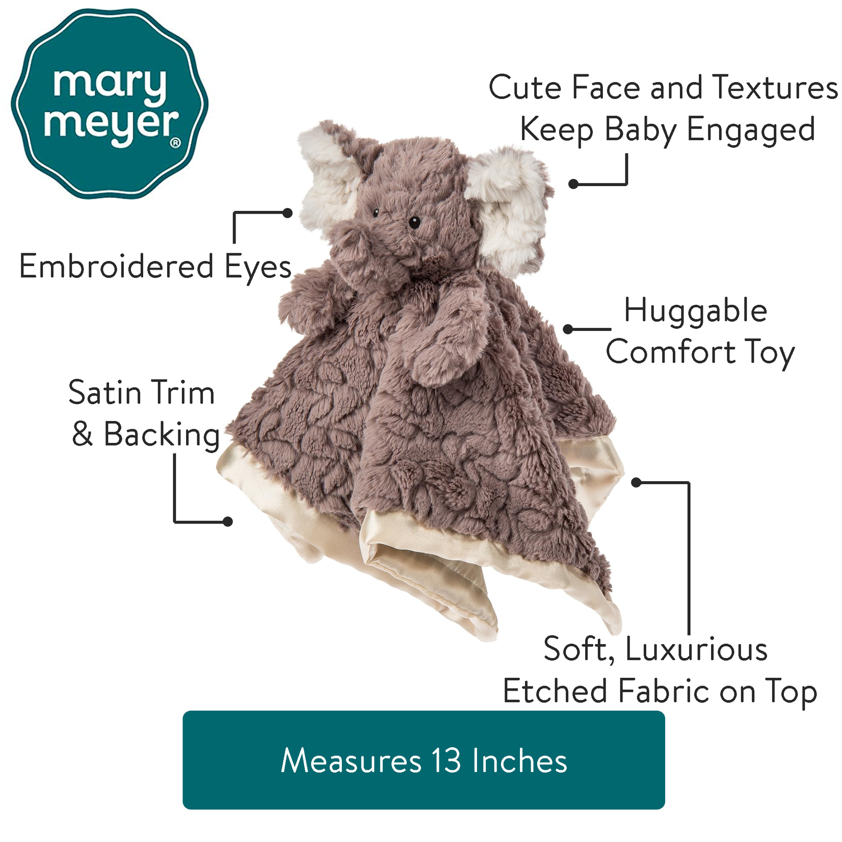 Mary Meyer Putty Nursery Character Blanket Elephant