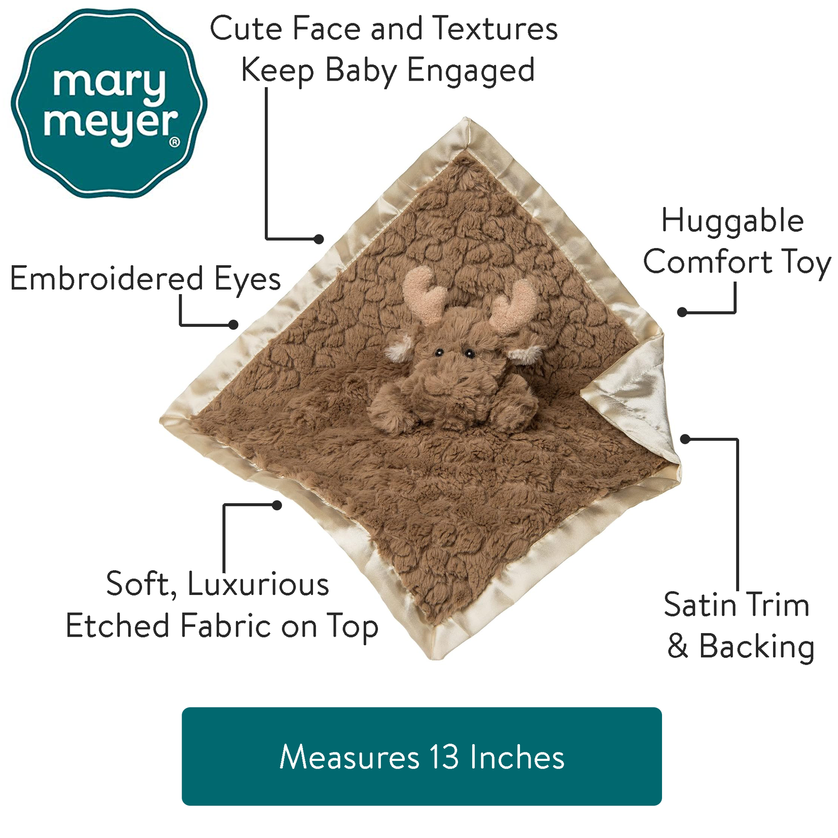 Mary Meyer Putty Nursery Character Blanket Moose