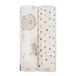 Crane Baby Charlie 2pc Farmhouse Tractor/Dot Swaddle Set