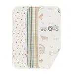Crane Baby Charlie 3pc Farmhouse Tractor Burp Cloth Set