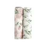 Crane Baby Parker Floral 2pc Swaddle Wraps