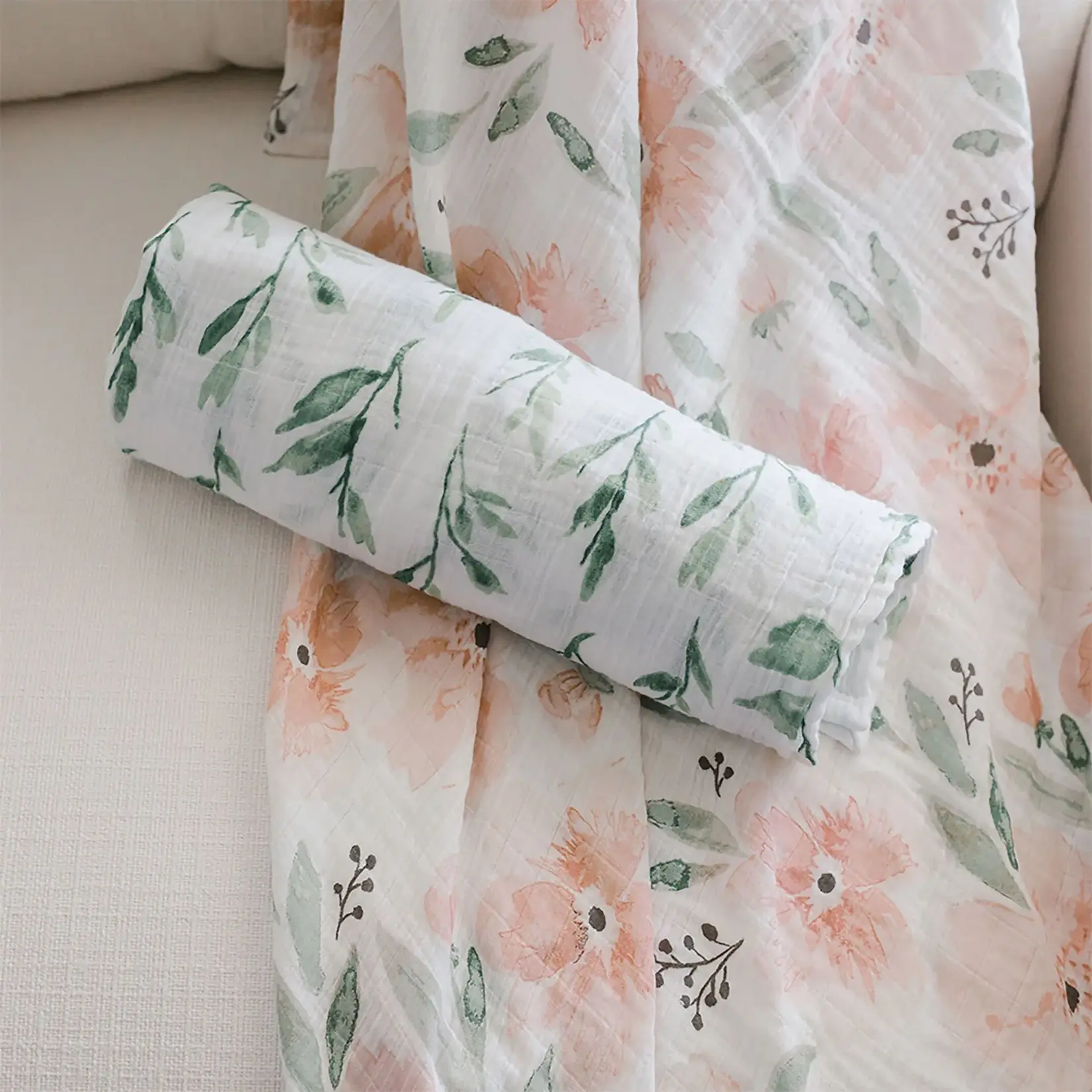 Crane Baby Parker Floral 2pc Swaddle Wraps