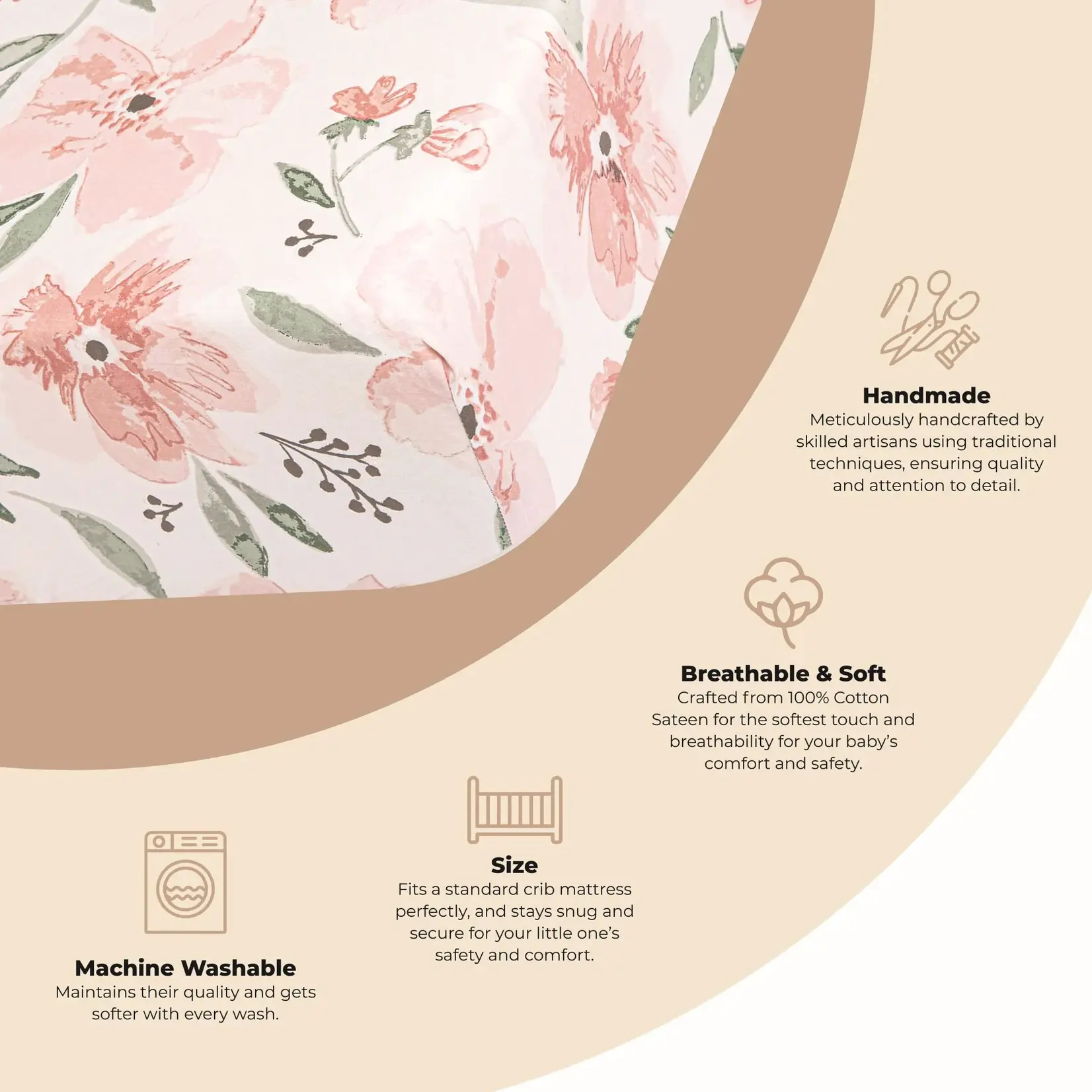 Crane Baby Parker Crib Sheet Floral