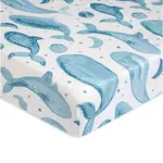 Crane Baby Caspian Crib Sheet Whale