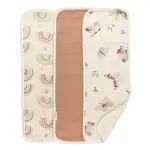 Crane Baby Parker 3pc Baby Burp Cloth Set Rainbow/Butterfly