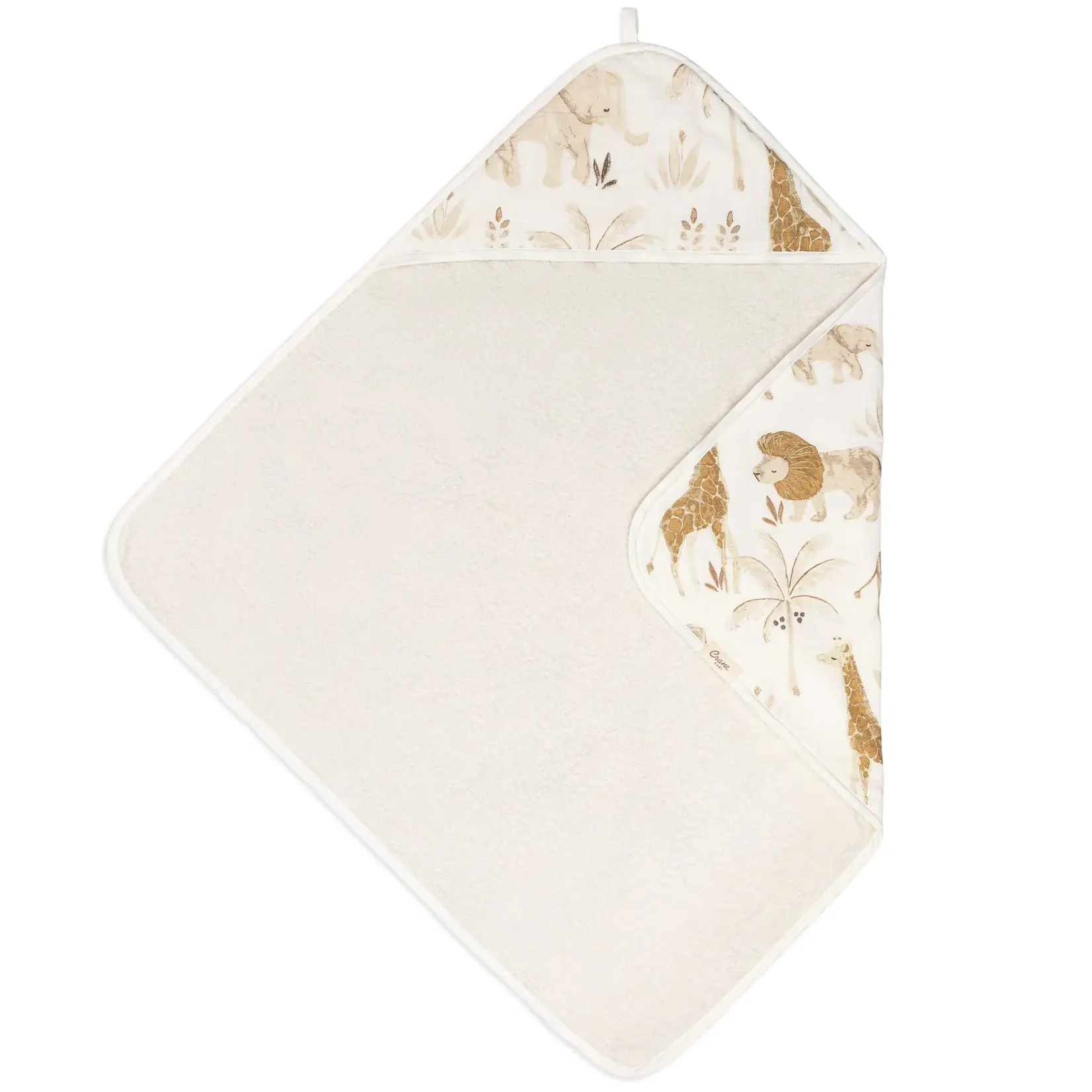 Crane Baby Kendi Baby Hooded Towel Safari Animal