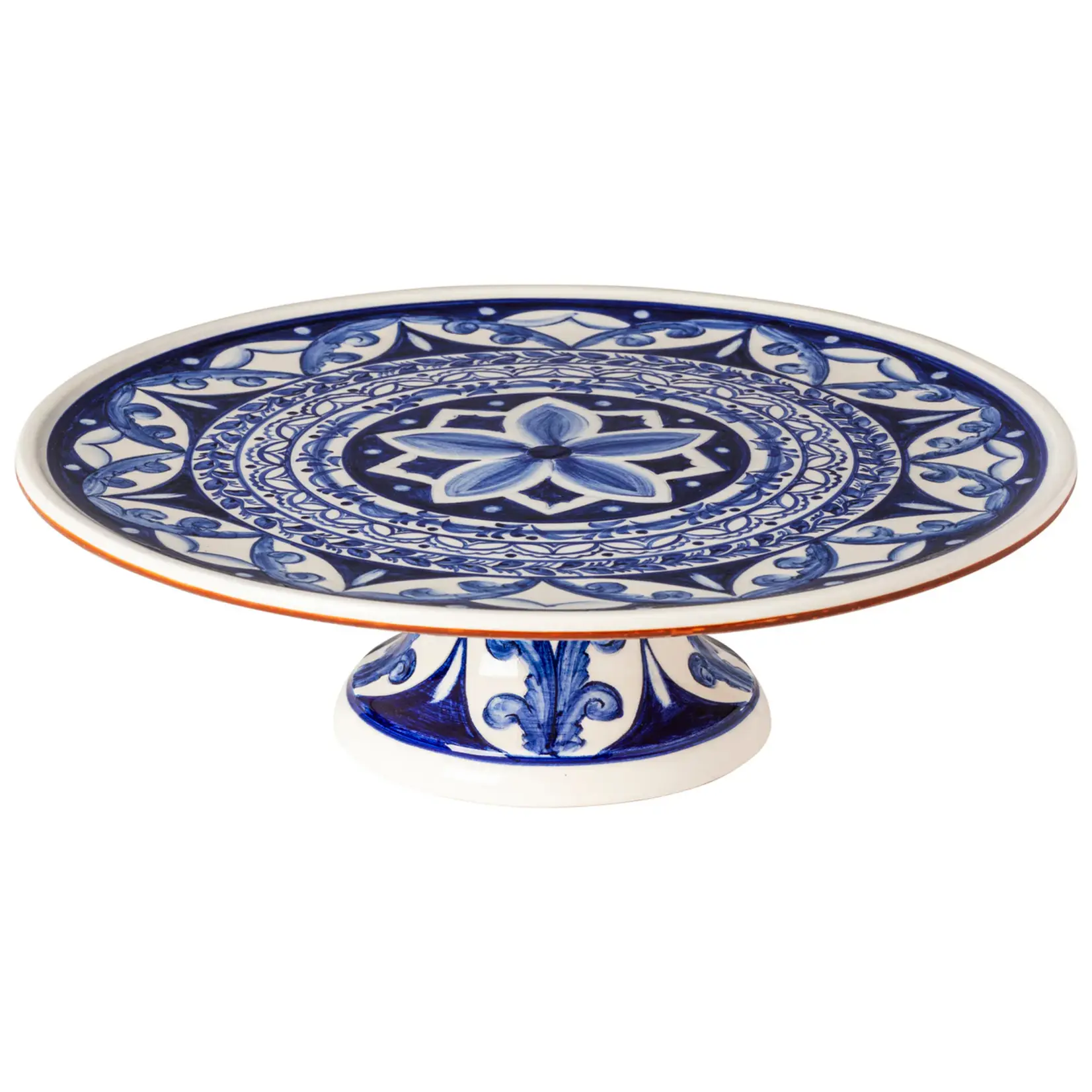 Casafina Indigo Footed Plate 13"
