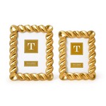 Two's Company Spiral Twist Gold Leaf Frame 5x7