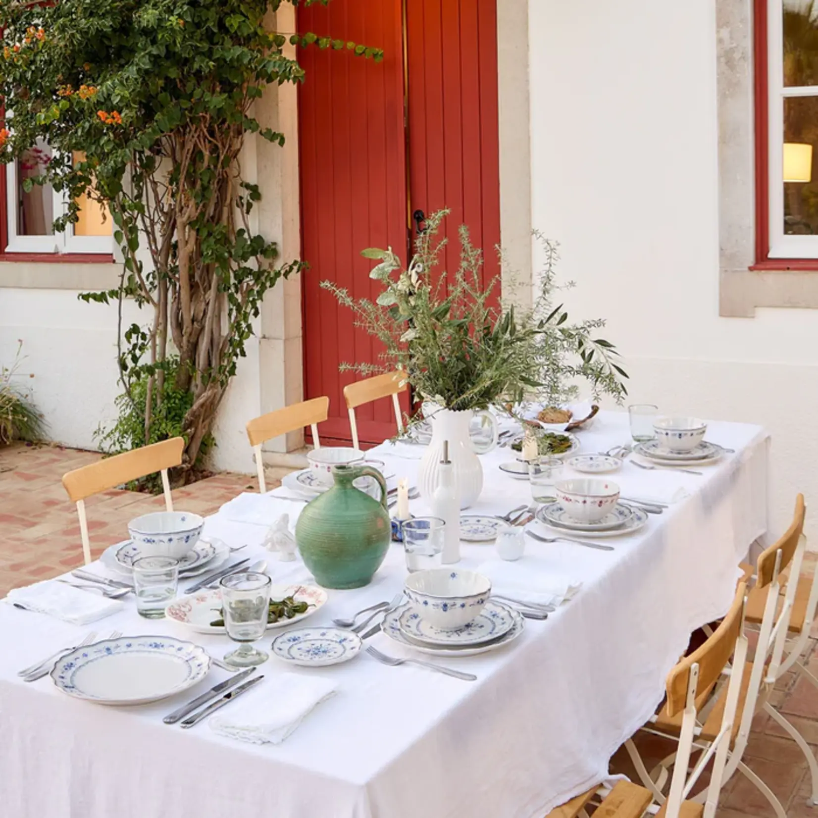 Casafina Vila Dinner Plate White/Blue