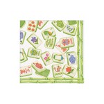 Caspari Mahjong Green Cocktail Napkin - package of 20