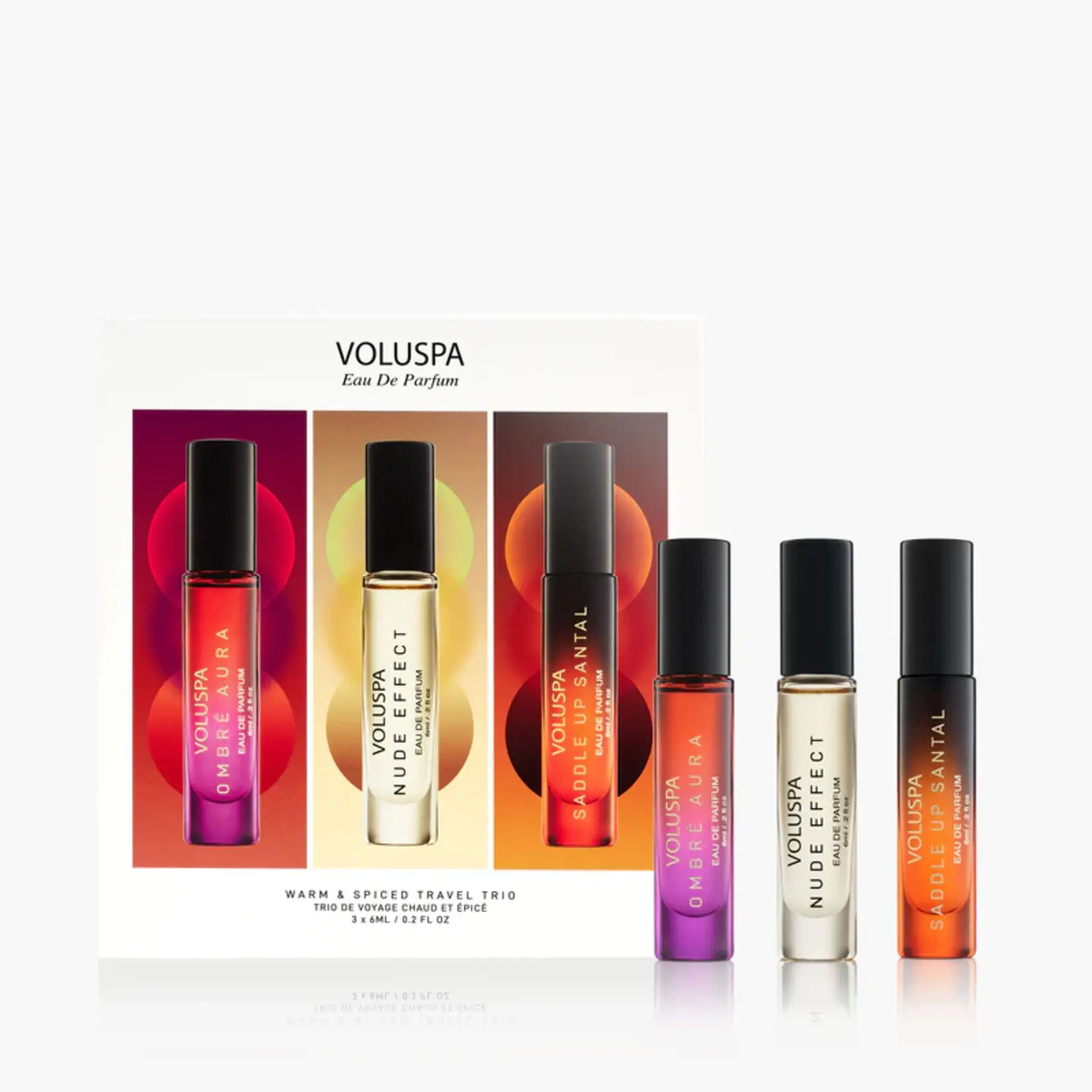 Voluspa Warm & Spiced Travel Trio Eau De Parfum Gift Set