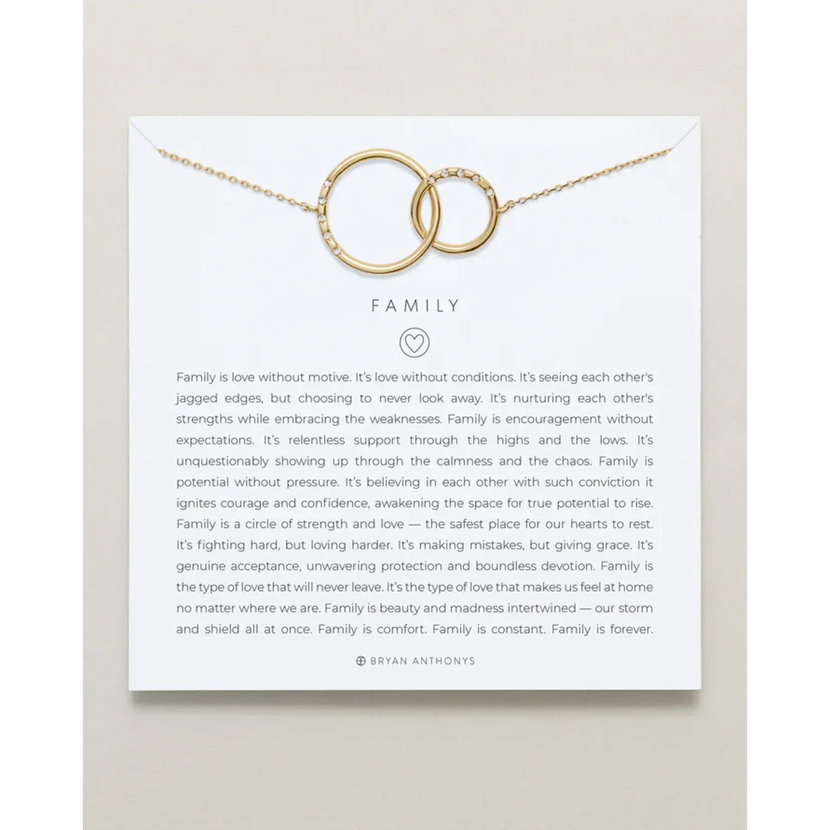 Bryan Anthonys Family Interlocking Circles Necklace 14k Gold