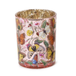 Two's Company Butterfly Silhouette Antiqued Tealight / Votive Candleholder Large