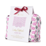 Two's Company Lucky Elephant Printed Satin Pillowcase and Eye Mask