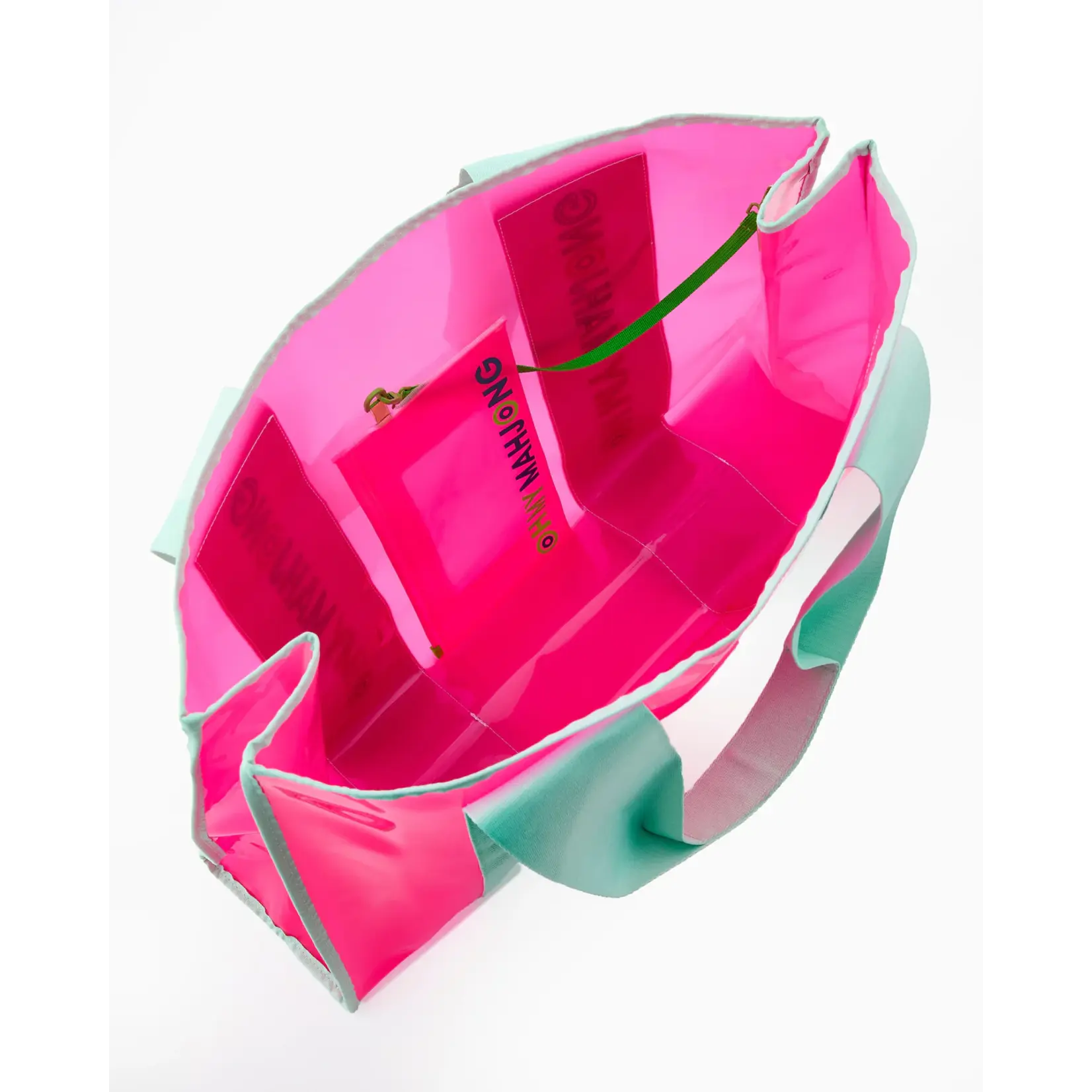 Oh My Mahjong Pink Mahjong Beach Bag