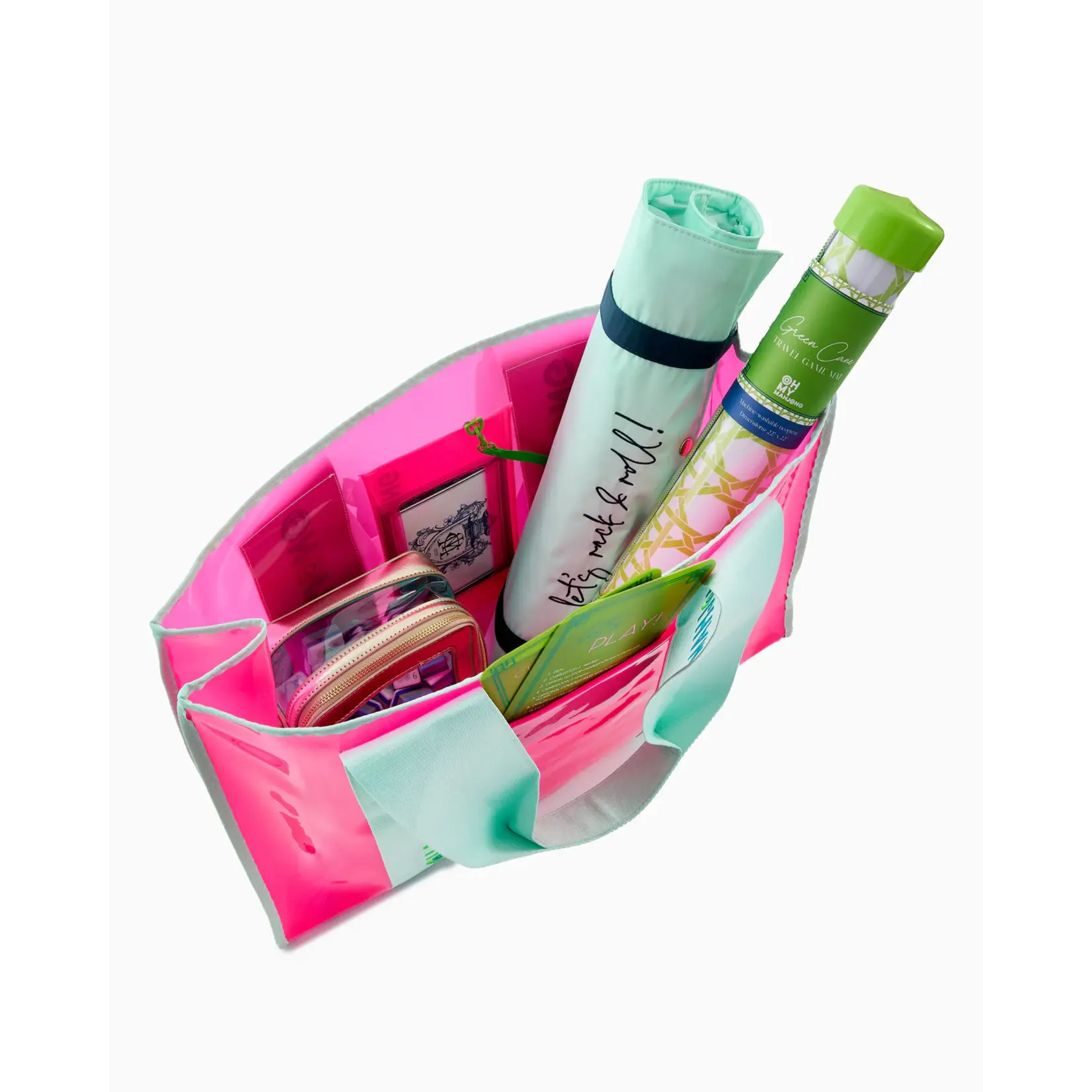 Oh My Mahjong Pink Mahjong Beach Bag