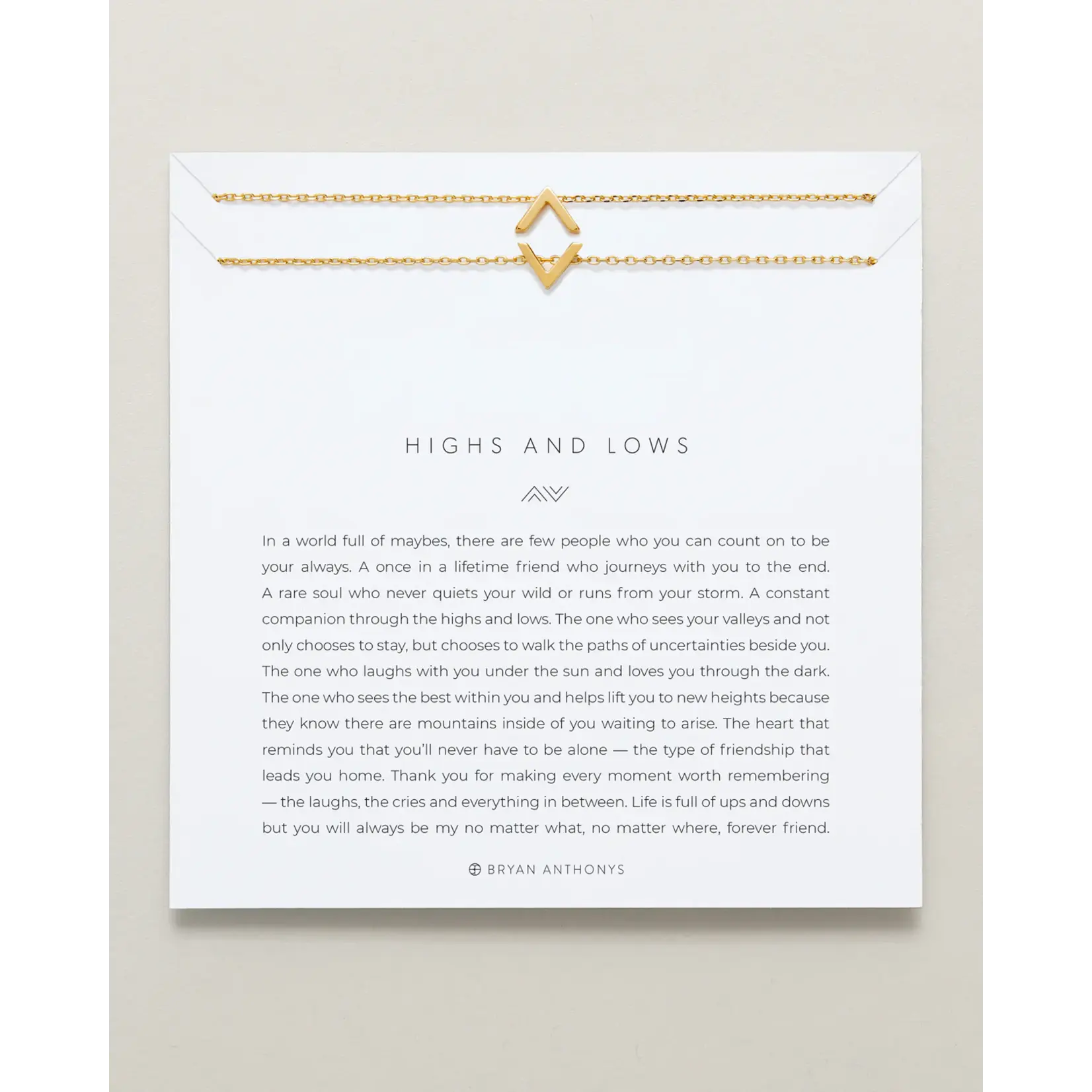 Bryan Anthonys Highs & Lows Icon Necklace Set 14k Gold