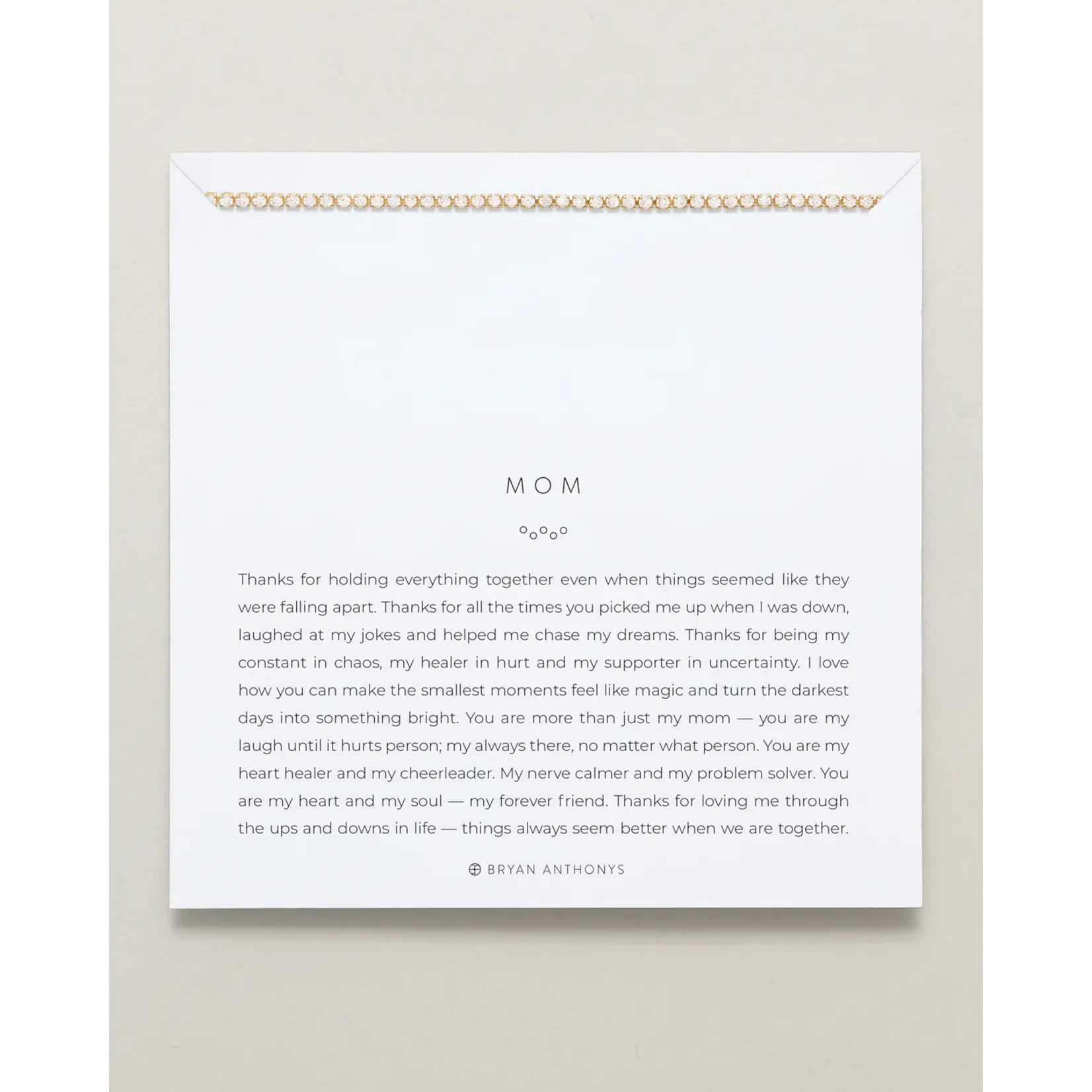 Bryan Anthonys Mom Tennis Necklace 14k Gold