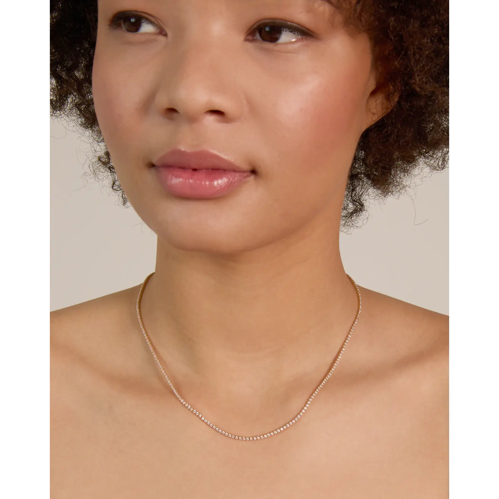 Bryan Anthonys Mom Tennis Necklace 14k Gold