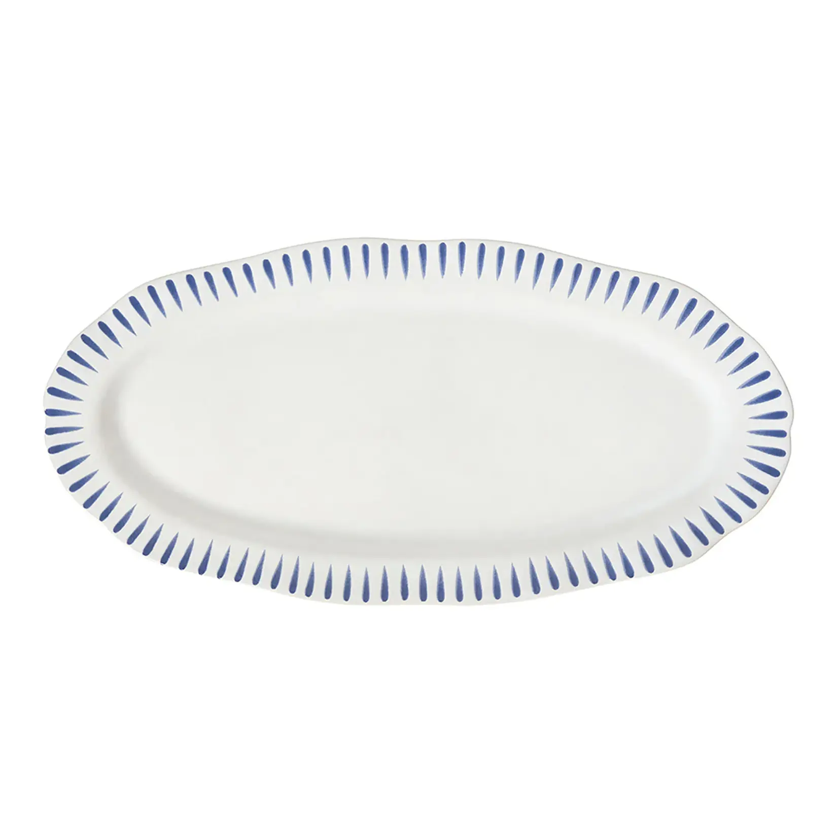 Juliska Sitio Stripe Delft Blue 15" Hostess Tray
