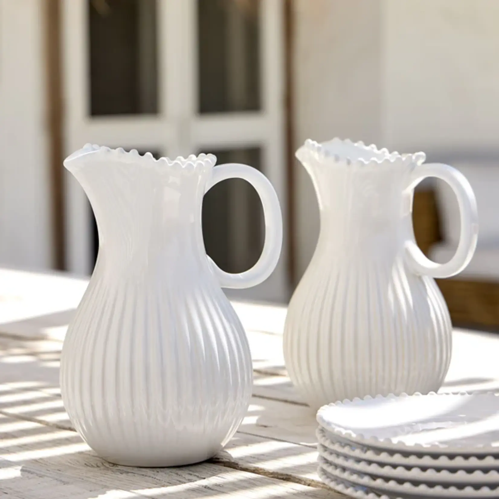 Casafina Pearl White Pitcher