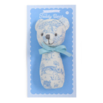Two's Company Animal Toile Pattern Teddy Bear Rattle