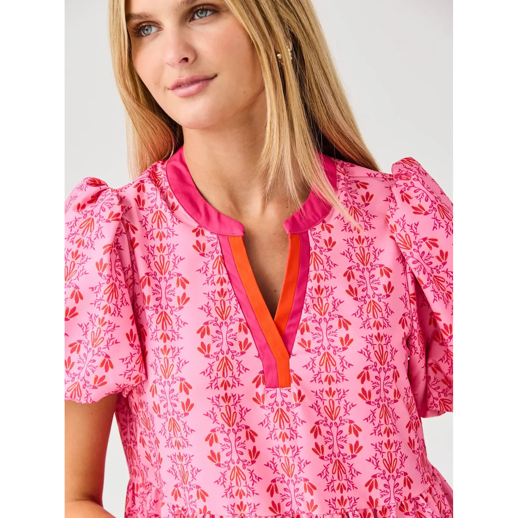 Mary Square Kinsley Mini Dress Heirloom V Pink