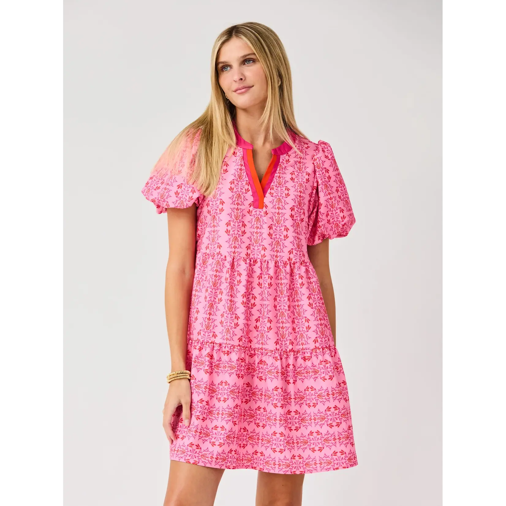 Mary Square Kinsley Mini Dress Heirloom V Pink