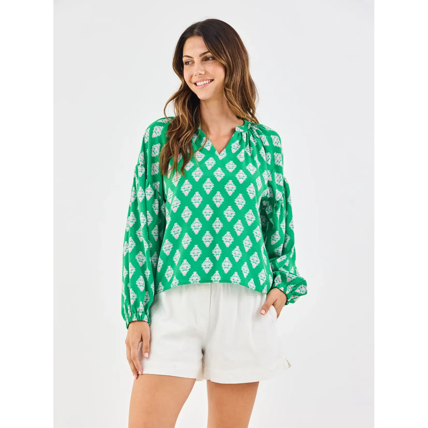Mary Square Scarlette Top Early Riser Green